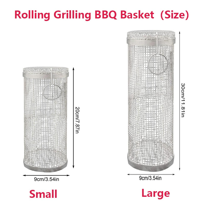HubHomeTrends™ Stainless Steel Grilling Basket